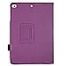 Bear Motion for New iPad 2017 and iPad Air 1 - Genuine Cowhide Leather Case with Hand Strap, Built-in Stand and Auto Wake/Sleep Function for Apple iPad Air 1 - Purple