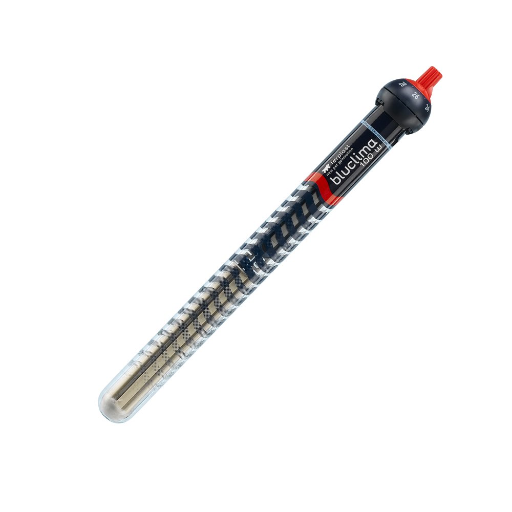 Ferplast Hydor Submersible Aquarium Heater 100 W Temperature Regulation, for Marine and Freshwater Aquariums, D. 2,7 x H 26,5 cm.