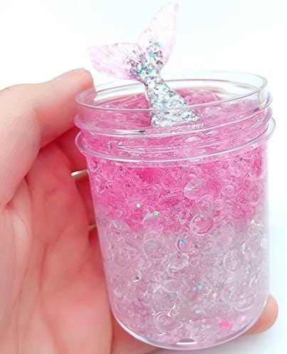 Solvang Cute DIY Jelly Cube Slime Stress Relief Toy Scented Sludge Toy for Kids and Adults (Mermaid-3)