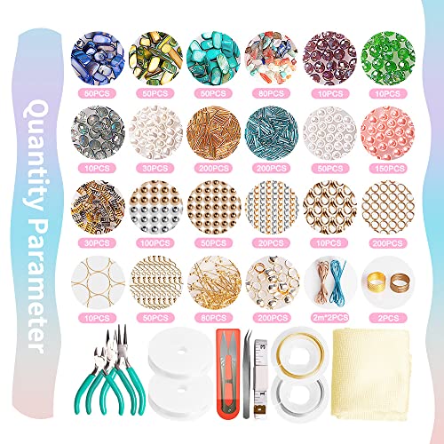 Jewelry Making Kit for Girl 1655 Pcs Complete Bracelet Making Supplies Tool with Sturdy Box for Bracelet, Necklace,Earrings Making,Great Gift and Adults