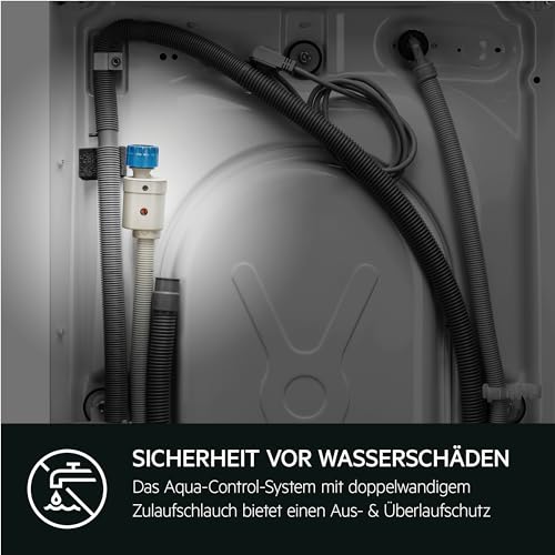 AEG Waschmaschine 9kg, Serie 7000 ProSteam - Dampf-Programm – Weniger Bügeln & Mehr Frische, A-20%, Leise, Mengenautomatik, Nachlegefunktion, Startzeitvorwahl, Vollwasserstopp, 1400 U/min, LR7AMZ491FL 9