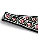CLOUDMUSIC Ukulele Strap Floral Pattern Roses Strap For Soprano Concert Tenor Baritone (Red White Roses)