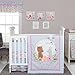 Trend Lab My Little Friends 6 Piece Crib Bedding Set, Blue/Pink/Brown/Gray