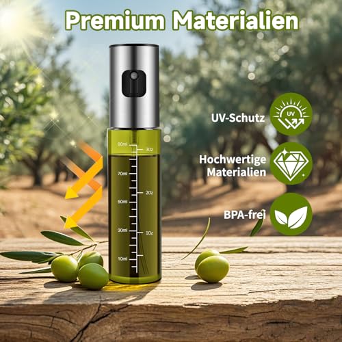 Oil Sprayer for Kitchen 2 Pack UV Protection Oil Sprayer Bottle 100% BPA Free for Edible Oil Hot Air Fryer Oil Bottle