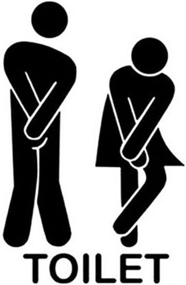 SIGNS247 Man & Woman Toilet WC Sticker, Easy-to-Apply Removable Household Home Decal, Perfect for Toilet Bathroom, Window - Image 4