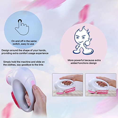 KOODER Multifunctional Rechargeable Fabric Shaver, Lint Remover, Combines Both Shaving and Brushing Function