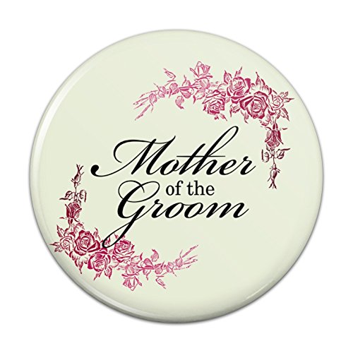 Wedding Floral Mother of the Groom Pinback Button Pin Badge - 2.25