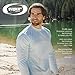 Vapor Apparel Men's Outdoor UPF 50+ Long Sleeve T-Shirt, UV Sun Protection for Fishing, Running, Hiking, XS, Arctic Blue