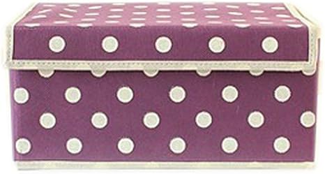Popular decorativa caja de almacenaje de lunares: Amazon.es: Hogar