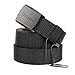 Drizzte 55'' Plus Size Long Men's Military Duty Web Nylon Belt Plastic Buckle Black
