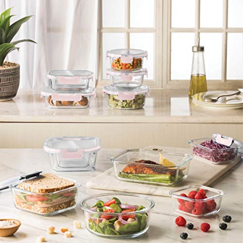 24-Piece Superior Glass Food Storage Containers Set - Newly Innovated Hinged BPA-free Locking lids - 100% Leakproof… - Image 2