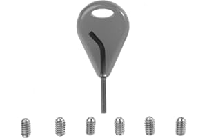 Surfboard Key, 5cm FCS Surf Board Fin Key Fin Replacement Accessory with 6pcs Grub Screws for Surfboard Surf Board Long Board