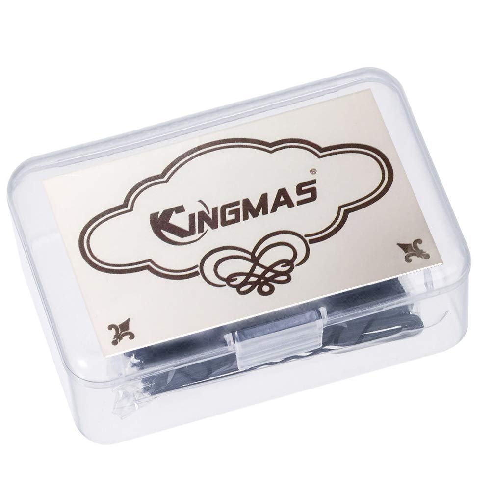 U Shaped Hair Pins, KINGMAS 180 Pack U Shaped Bobby Pins Bun Hair Pins with Storage Box (2 inch) : Beauty