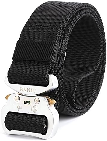 Tactical Belt for Men, W/ 1.5 Adjustable Nylon Waist Belt with Aluminum Alloy Buckle, Army Military Heavy-Duty Quick Release Buckle Belt