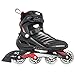 Rollerblade Zetrablade Skate - 4x80mm/84A Wheels - SG 5 Performance Bearings - Black/Red - US Men's 11 (29.0)
