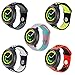 Uption Galaxy Watch 42mm Band, 20mm Soft Silicone Breathable Replacement Strap for Gear Sport SM-R600/ Gear S2 Classic SM-R732/R735 Watch, (Pack of 5)