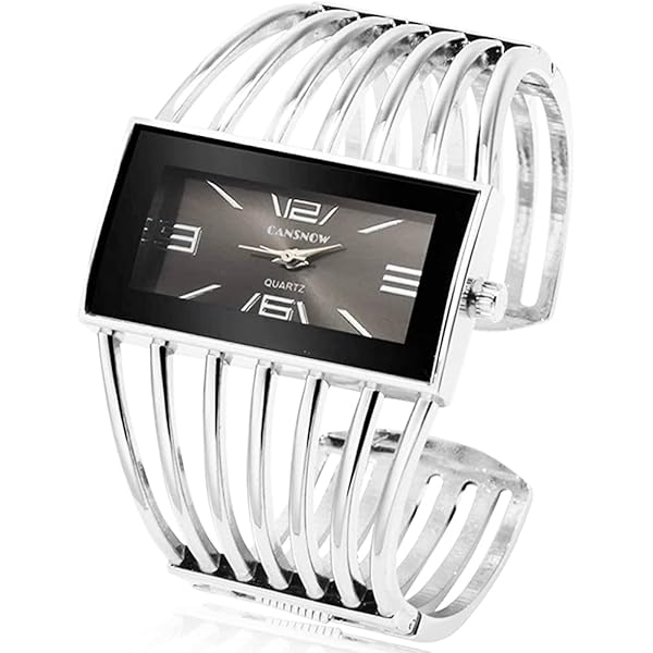 Amazon.com: Silver Tone Rectangle Case Easy to Read Small