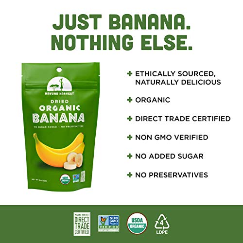 Mavuno Harvest Dried Banana Chips Fruit Snacks Organic Dried Banana