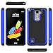 LG Stylo 2 Case, LK [Shock Absorption] Drop Protection Hybrid Dual Layer Armor Defender Protective Case Cover for LG Stylo 2 (Blue)