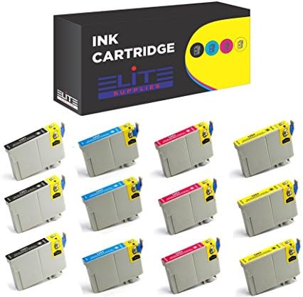 12 Pack Elite Supplies Remanufactured Inkjet Cartridge Replacement for EPSON T125 Works With Epson Stylus NX125 NX127 NX130 NX230 NX420 NX530 NX625 WorkForce 320 323 325 520