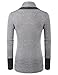 TheLees (NKCD94 Open Front Double Shawl Collar Cardigan Sweaters Gray US M(Tag Size M)