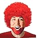 Amscan Curly Party Wig Costume, Red
