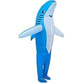 Jranter Inflatable Costumes for Adults - Full Body Standing Shark Costume with Air Pump, Air Blow-up Deluxe Cosplay Party Costume