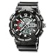 ✲Christmas Gifts✲ ETEVON Sport Men's Analog-Digital Chronograph Resin Strap Watch, X-Large Display Stealth Black Watch - Water and Shock Resistant