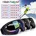 Ski Goggles 2 Pack Snowboard Goggles Skate Glasses Motorcycle Cycling Goggles UV400 Protection Windproof Dustproof Anti-Glare Lenses for Men Women Youth Kids