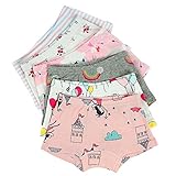 Closecret Kids Series Baby Underwear Little Girls' Cotton Boyshort Panties (Pack of 6) (Style 2, 5-6 Years)