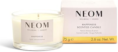 Neom Happiness Travel Candle Neroli Mimosa Lemon 185g 20h Burn