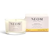 NEOM- Happiness Travel Candle, 125g | Neroli, Mimosa & Lemon | Essential Oil Candle