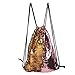 Drawstring Backpack, Doinshop Dancing Gym Sport Bag Travel Fashion Sequins Mermaid Magical Color Changing GymSack (18X14 inch, Gold & Rose Gold)