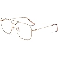 Rectangle Metal Eyeglasses Frame - Small Narrow Optical Glasses For Men & Women