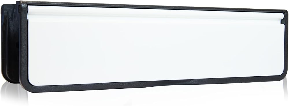 UAP Xfort MailPlate Luxe 10in White Letterbox for 40-80mm Doors