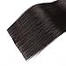 YILITE Tape in Hair Extensions 20 inches 20pcs 50g Silky Straight Seamless Skin Weft Tape in Human Hair Extensions Off Black Tape in Extensions Real Human Hair