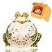 YU FENG Large Handpainted Trinket Box Hinged Frog Figurine for Wedding Jewelry Ring Holder,Cute Animal Figurine Collectible Table Centerpiece Christmas Gift for Girl (green frog)