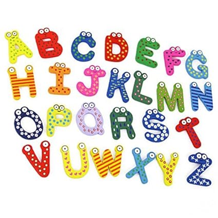 Lyanther Paquete de 26 Letras del Alfabeto Número imanes de Nevera ...