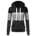 Oksale Fashion Womens Casual Hoodies Sweatshirt Patchwork Ladies Hooded Blouse Pullover