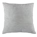 Home Brilliant Striped Soft Velvet Corduroy European Throw Pillow Sham for Sofa Euro Sham Cover for Bed Pillow Cover 26x26 Couch Bench, 26 inch (66x66cm), Light Grey