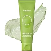 beplain Mung Bean pH-Balanced Cleansing Foam (2.7fl.oz/80ml) | Fragrance-Free | Non-Comedogenic Tested | Deep Pore Facial Cleanser | Suitable for Sensitive Skin | Face Mask Cleanser | Korean Skincare