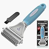 Dog Brush Dematting Comb | Grooming Tool Dog Dematting | Cat Dog Comb | Dematting Tool for Dogs | Undercoat Rake | Dog Matted Hair Remover | Pet Dematting Comb by ADYEAL