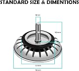 Aleex-A Stainless Steel Kitchen Sink Plug Strainer – Rust Free 78mm Hole view 2