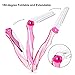 Zodaca [3 Pack] Folding Eyebrow Sharpers Facial Razor Hair Shaving Grooming Trimmer with Pouch for Facial Hair Removal and Body Shaving, Pink/Purple