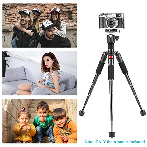 NEEWER Mini Trépied pour Appareil Photo avec Rotule à 360° en Alliage d’Aluminium 20″/50cm 1/4″ Plaque Rapide de Type Arca,Trépied de Voyage de Bureau Portable pour Caméscope DSLR, Charge Max:11lb/5kg