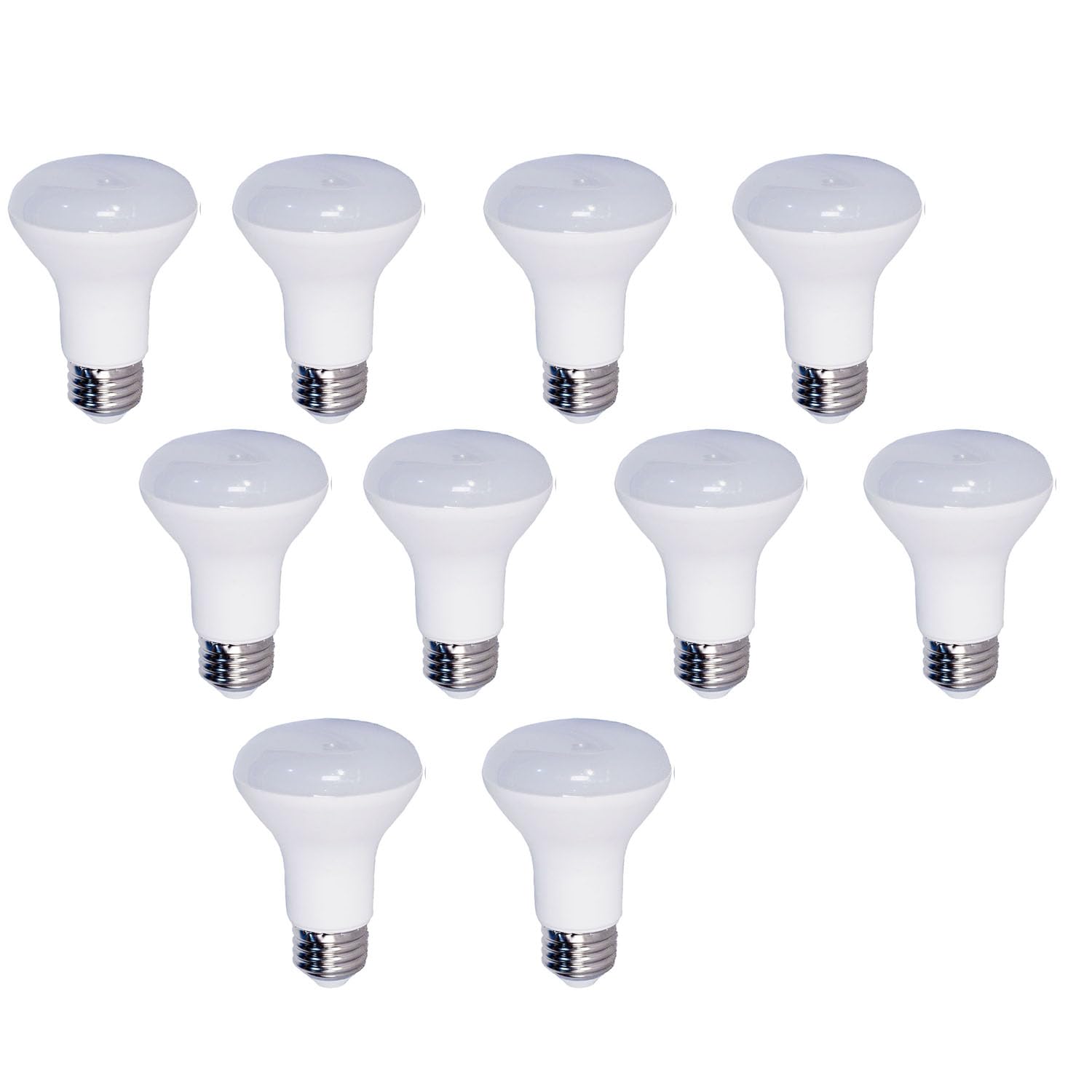Photo 1 of 10 Pack BR20 LED Bulb, Cool White 4000K Super Bright LED Dimmable BR20 50 Watt 60W Replacement 7W 8W Floodlight LED Bulbs Medium Base (E26) R20 Home Ceiling Lights