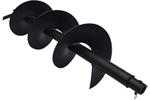 findmall Earth Auger Drill Bits 4" 6" 8" 10" 12" for gaseous Powered Post Fence Hole Digger (8inch)