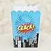 Mini Superhero Theme Birthday Party Popcorn Favor Boxes (10 Count) - Red Yellow & Blue Super Hero Colors