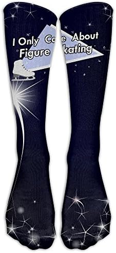 I Only Care About Figure Skating Designer Novelty Socks Leg Warmer Sports Socks