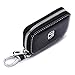 QZS Black Leather Car Key Case Coin Holder Zipper Remote Wallet Key Chain Bag (Honda)